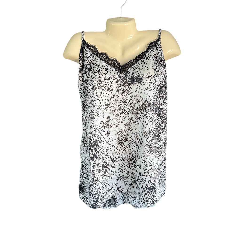 Oddi Leopard Print Cami Lace Trim Spaghetti Strap Tank Top Women’s 2XL NWT